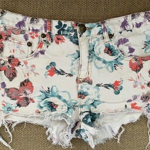 Free People denim shorts